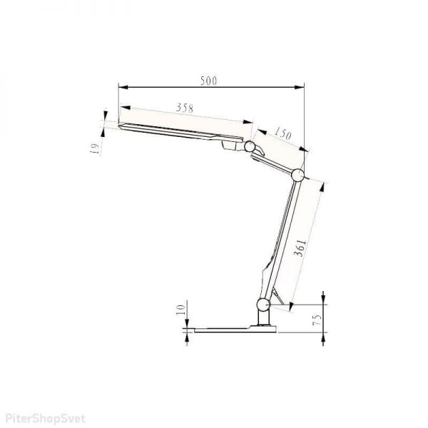 димензии за Ebru ЛЕД столна ламба