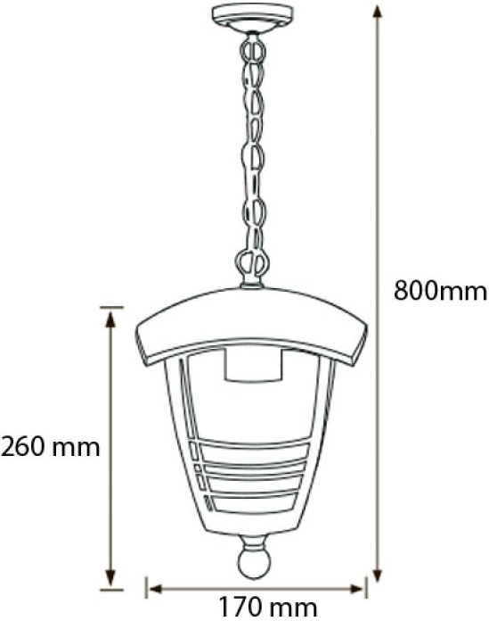 димензии за Nar2 градинарска ламба