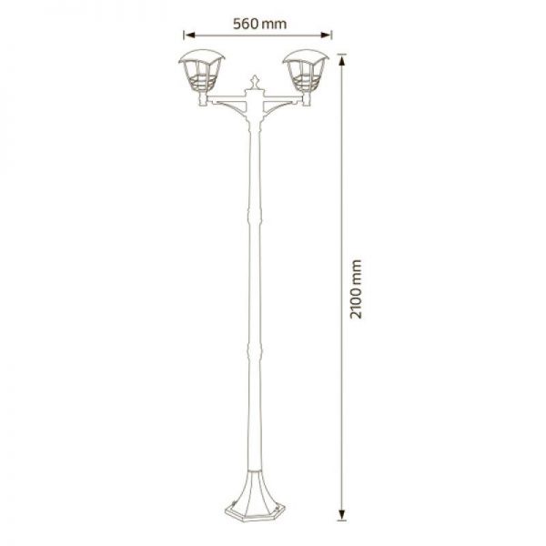димензии за Nar6 градинарска ламба