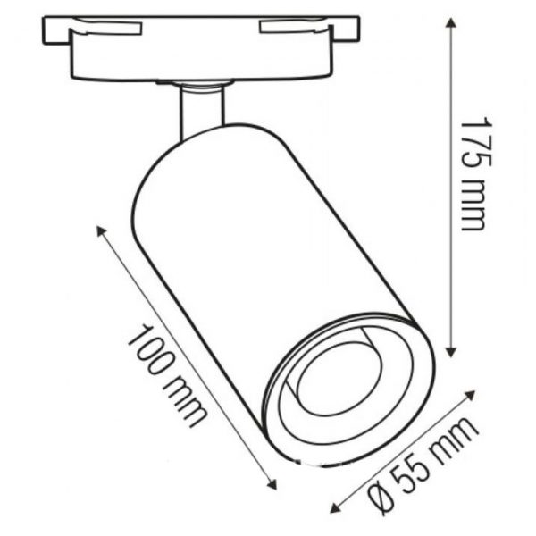 димензии за Basel шински рефлектор(без сијалица)